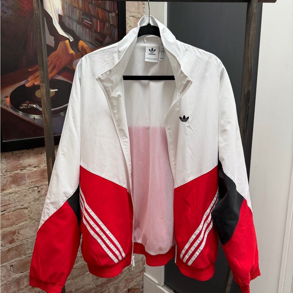 Adidas White Mesh Jacket